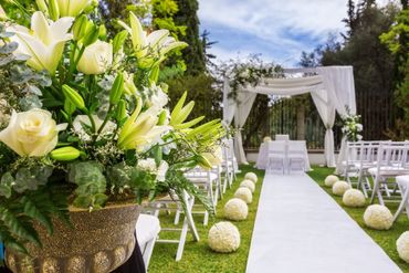 tapis blanc cérémonie mariage